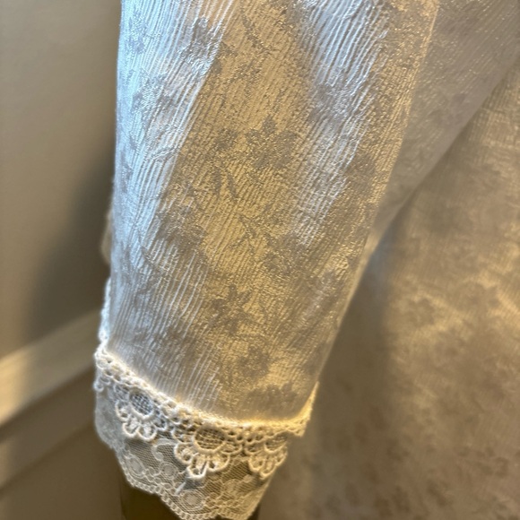 Christian Dior Lingerie NIGHTGOWN Lounging  Underwear Vintage White Size Medium - Picture 5 of 10